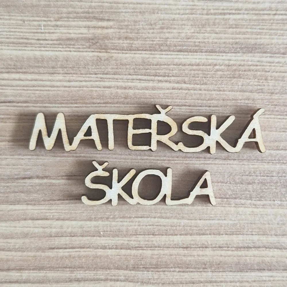 MATEŘSKÁ ŠKOLA nápis tiskací