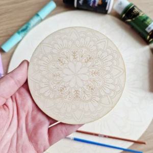 Gravírovaná mandala na dřevěném kruhu – překližka 10 / 20 / 30 cm