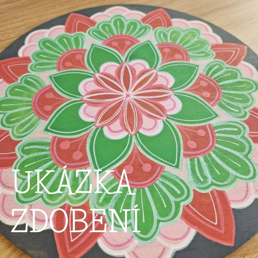 Gravírovaná mandala na dřevěném kruhu – překližka 10 / 20 / 30 cm