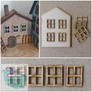 OKNO obdélník ke tvoření sada 4 kusy