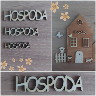 HOSPODA nápis tiskací