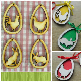 Kraslice se zvířátky - slepice