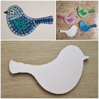 Ptáček na mozaiku