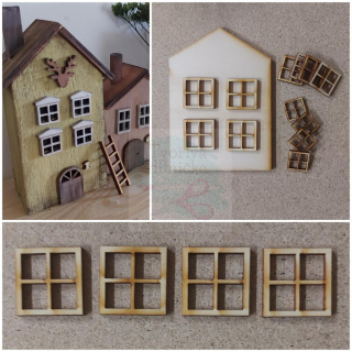  OKNO čtverec ke tvoření sada 4 kusy