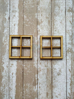 Okno čtverec na mini domečky 4 x 4 cm
