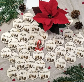 Vánoční ozdoba se jménem na přání