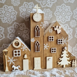 Dřevěné domečky - sada na výrobu