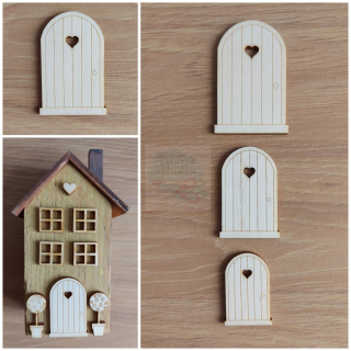 Dveře se srdíčkem  - překližkový výřez