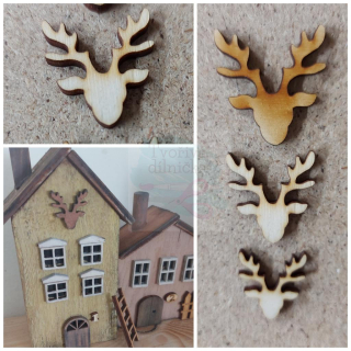 Paroží mini  - překližkový výřez