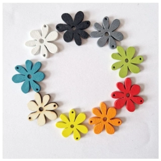 Dřevěný květ 20 x 25 mm