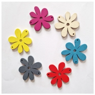 Dřevěný květ 35 x 40 mm