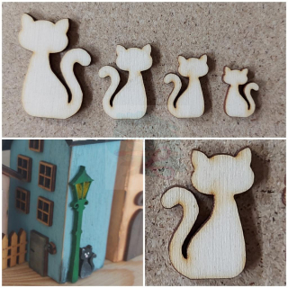 Kočička I.  - překližkový výřez