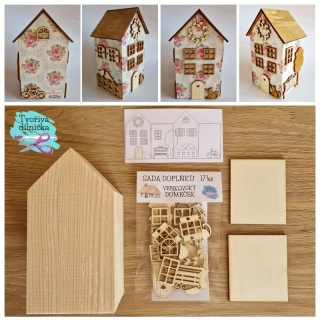 Domeček sada na výrobu 7 x 8 x 15 cm venkovský