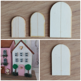 Dveře oblouk s rozdělením  - překližkový výřez