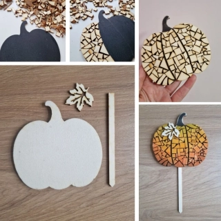 Dýně z překližky s doplňky