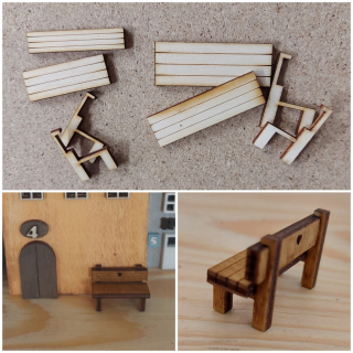 Lavička doplněk k dřevěným domečkům