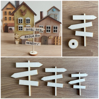 Rozcestník - doplněk k mini domečkům