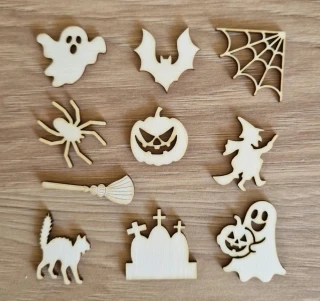 Mini halloweenské výřezy – sada 10 ks