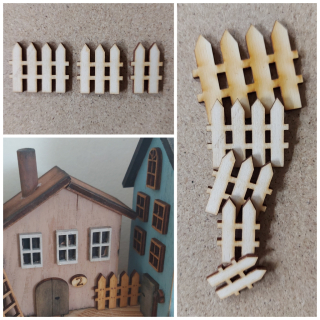 Překližkový výřez- ploty sada 3 kusy - materiál na tvoření