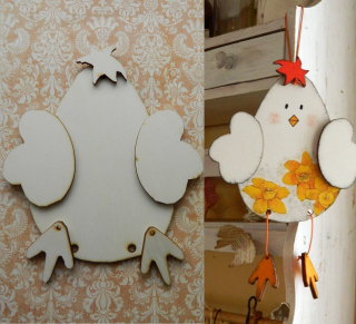 Překližková skládačka – Slepice (9 dílů)